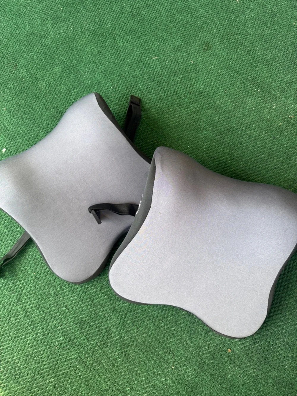 2 Neck Ergonomic Gray Memory Foam VR/Accessory Support Cushion bundle